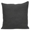 Solid Charcoal Textured Pillow