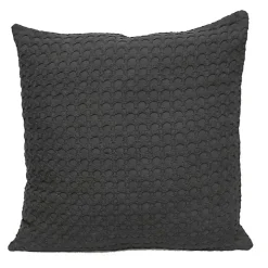Solid Charcoal Textured Pillow