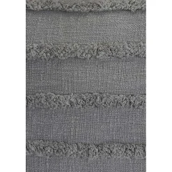 Solid Gray Tufted Accent Pillow