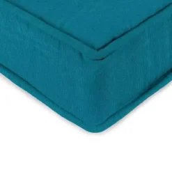 Solid Turquoise Outdoor Deep Seat Cushion