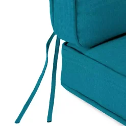 Solid Turquoise Outdoor Deep Seat Cushion