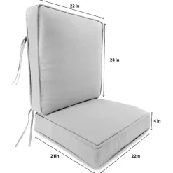 Solid Turquoise Outdoor Deep Seat Cushion