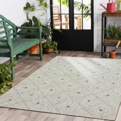 Solitaire Sun Shower Outdoor Area Rug, 5x8