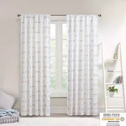 Sophie Blush Pom Pom Curtain Panel, 84 in.