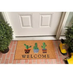 Southwestern Cactus Coir Doormat