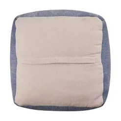 Spa Blue Chenille Pouf