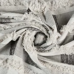 Spencer Gray and White Plaid Throw