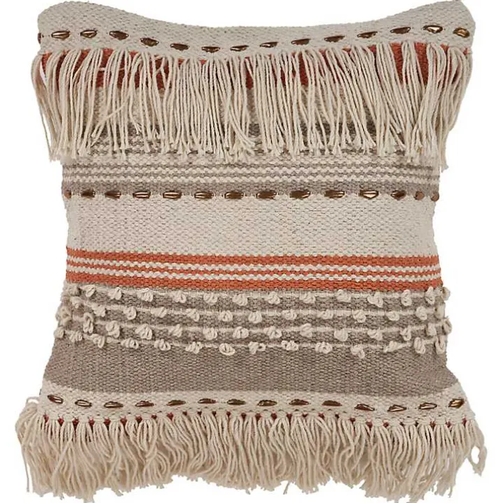 Spice and Natural Chic Fringe Pillow