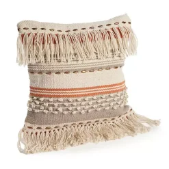 Spice and Natural Chic Fringe Pillow