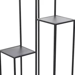 Square Black Iron Frame 4-Tier Plant Stand
