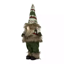 Standing Gnome with Green Knitted Christmas Outfit