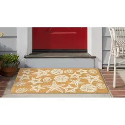 Starfish and Sand Dollars Coir Doormat