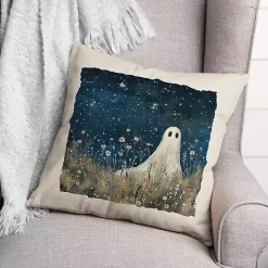 Stargazing Ghost Throw Pillow