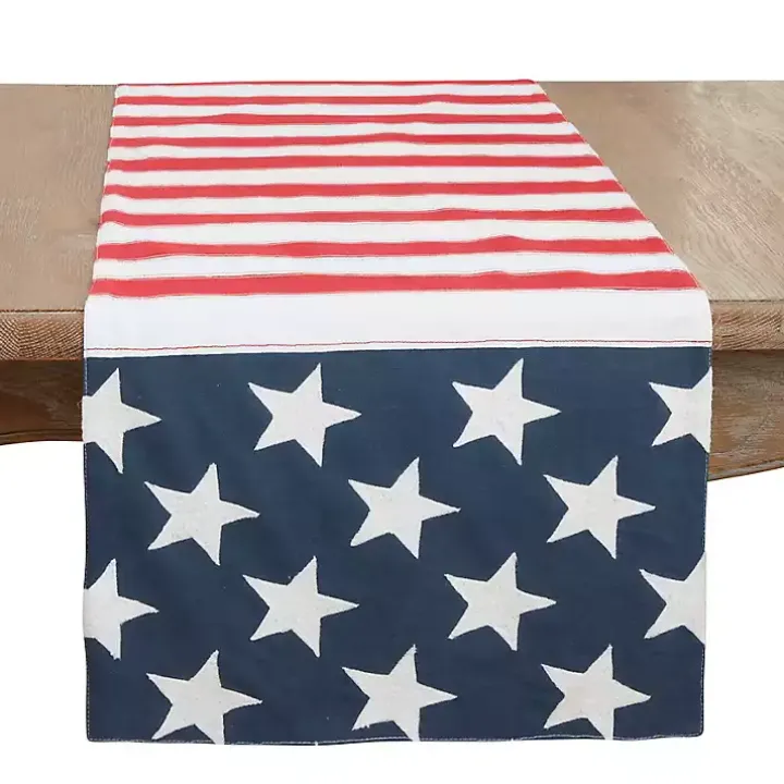Stars and Stripes Patriotic Table Runner