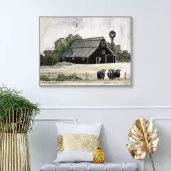 Stay or Go Framed Canvas Art Print