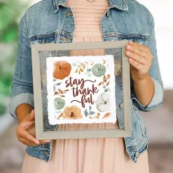 Stay Thankful Pumpkins Framed Wall Plaque