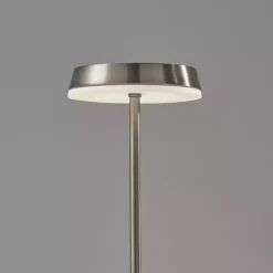 Steel Metal Disc Frosted Light Cordless Table Lamp