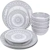 Stone Lila Patterned 12-pc. Dinnerware Set