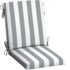 Stone Stripe Luxe Outdoor Dining Chair Cushion