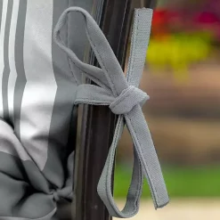 Stone Stripe Luxe Outdoor Dining Chair Cushion