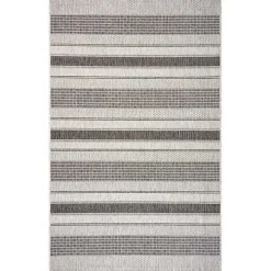 Stripe Weave Sun Shower Outdoor Area Rug, 7x9