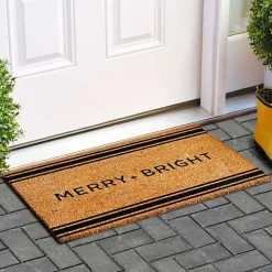Striped Merry + Bright Coir Doormat