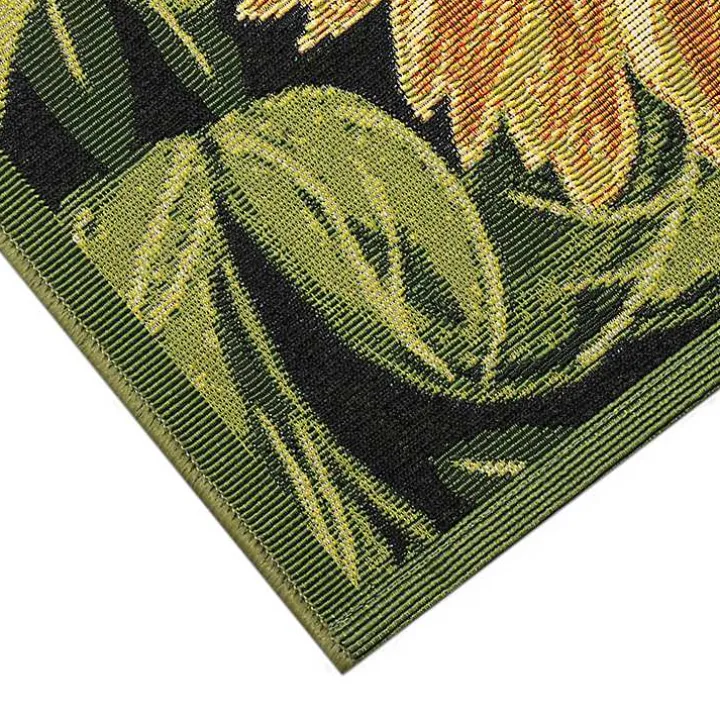 Sunflower Blossoms Indoor/Outdoor Rug, 2x3