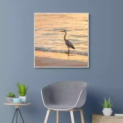 Sunset Shore Framed Canvas Art Print