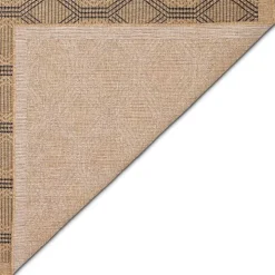 Tan & Black Diamonds Indoor/Outdoor Area Rug, 5x7
