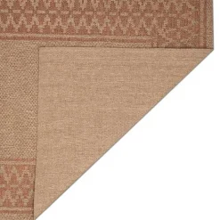 Tan & Orange Zig Zag Indoor/Outdoor Area Rug, 5x7