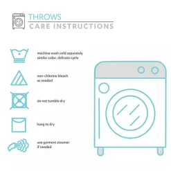 Tan and White Herringbone Stripe Throw