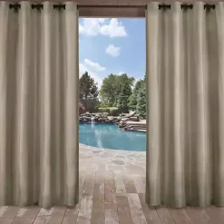 Tan Biscayne Outdoor Curtain Panel Set, 120 in.