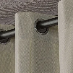 Tan Biscayne Outdoor Curtain Panel Set, 120 in.