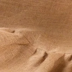 Tan Jute Ruffle Trim Christmas Tree Skirt, 53 in.