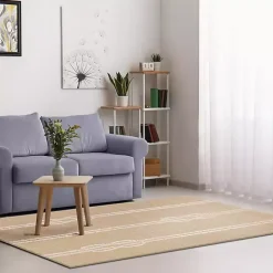 Tan Nautical Rope Indoor/Outdoor Area Rug, 2x3