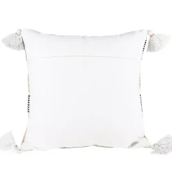 Tan Textured Stripes Outdoor Throw Pillow