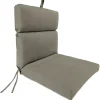 Taupe Canvas French Edge Outdoor Chair Cushion