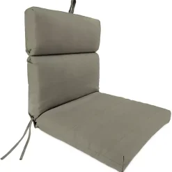 Taupe Canvas French Edge Outdoor Chair Cushion