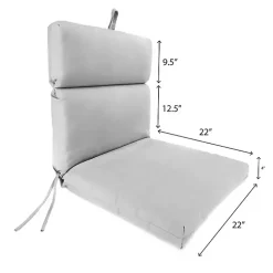 Taupe Canvas French Edge Outdoor Chair Cushion