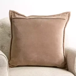 Taupe Diamond Velvet Pillow
