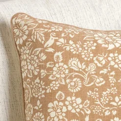 Taupe Fall Floral Pillow