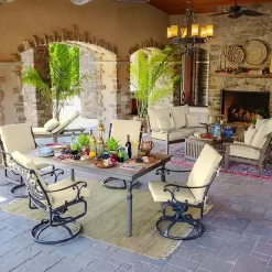 Taupe Leala Texture Outdoor Chaise Cushion