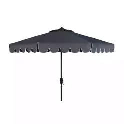 Taupe Scallop Tilt Crank 9 ft. Outdoor Umbrella