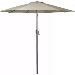 Taupe Tilt Hand Crank Outdoor Umbrella