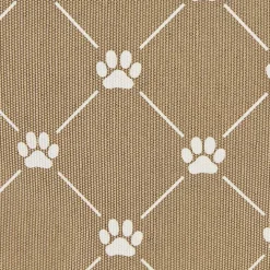 Taupe Trellis Paw Print Storage Basket, 14 in.