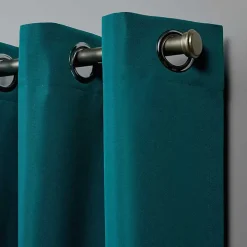Teal Nicole Outdoor Curtain Panel Set, 96 in.