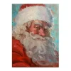 Teal Santa Portrait Canvas Art Print