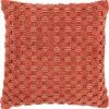 Terracotta Looped Cotton Throw Pillow