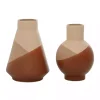 Terracotta Modern Ceramic Vases, Set of 2