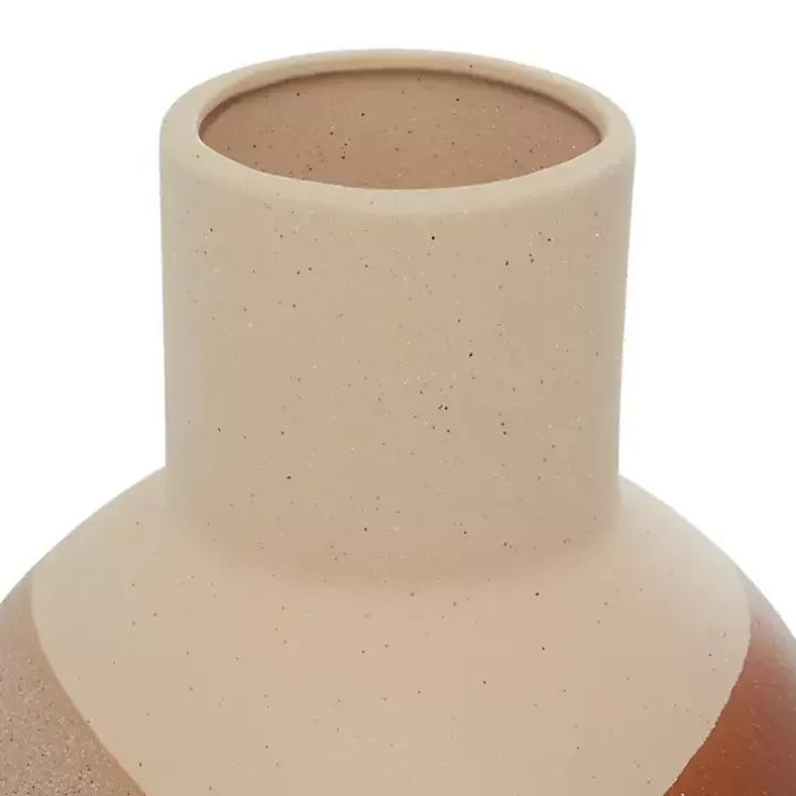 Terracotta Modern Ceramic Vases, Set of 2